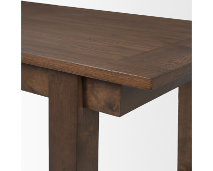 Mercana - Takota Rectangular Dining Table with Birch Wood Legs Extendable in Brown, Wood