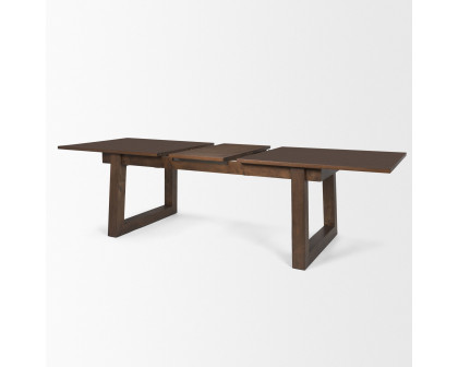 Mercana - Takota Rectangular Dining Table with Birch Wood Legs Extendable in Brown, Wood