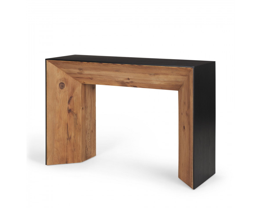 Mercana - Tabor Console Table with Black Oak Waterfall