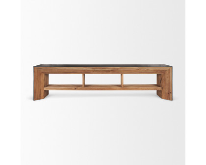 Mercana - Tabor Media Console with Black Oak Waterfall in Natural, Wood