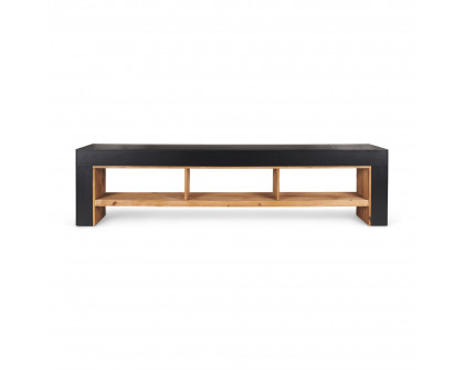 Mercana - Tabor Media Console with Black Oak Waterfall in Natural, Wood