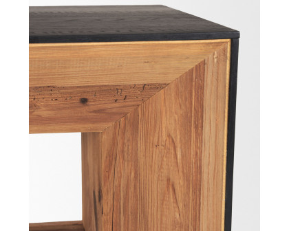 Mercana - Tabor Media Console with Black Oak Waterfall in Natural, Wood