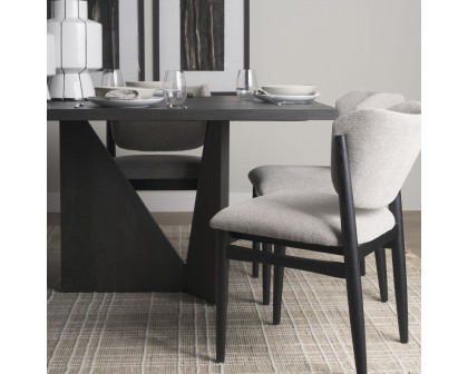 Mercana Tarro Rectangular Dining Table with Geometrical Base - Black