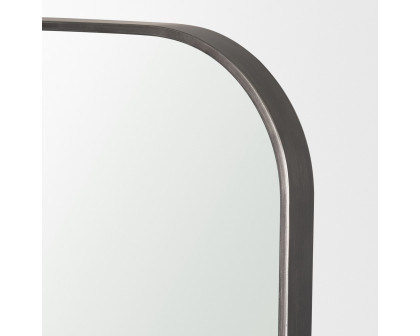 Mercana Tamira Tall Metal Arched Mirror - Gunmetal