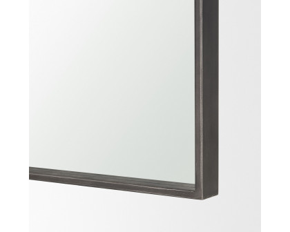 Mercana Tamira Tall Metal Arched Mirror - Gunmetal