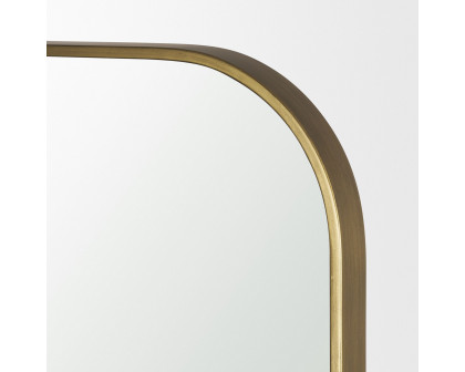 Mercana Tamira 75.8" Tall Metal Arched Mirror - Brass