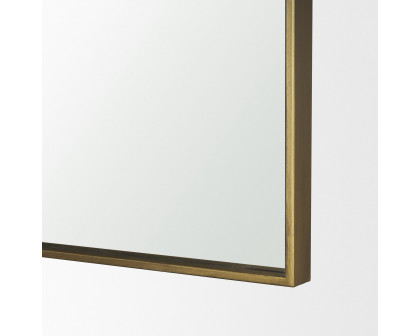 Mercana Tamira 75.8" Tall Metal Arched Mirror - Brass