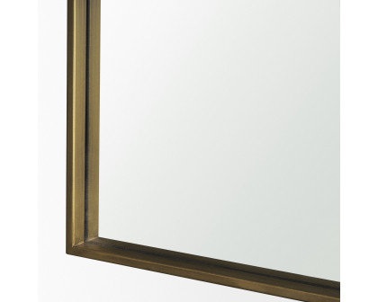 Mercana Tamira 75.8" Tall Metal Arched Mirror - Brass