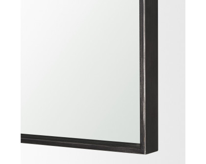 Mercana Timon Metal Frame Square Arched Mirror - Black