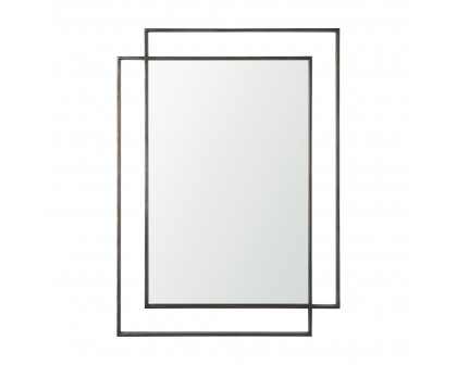 Mercana - Tiva Rectangular Dual Metal Frame Mirror