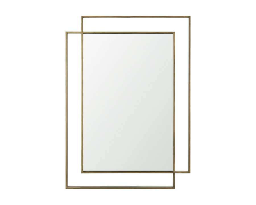 Mercana - Tiva Rectangular Dual Metal Frame Mirror