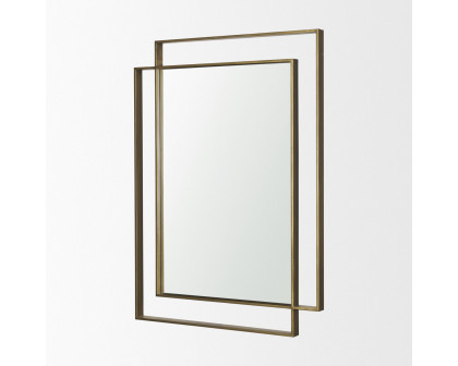 Mercana - Tiva Rectangular Dual Metal Frame Mirror