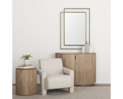 Mercana Tiva Rectangular Dual Metal Framed Mirror - Gold