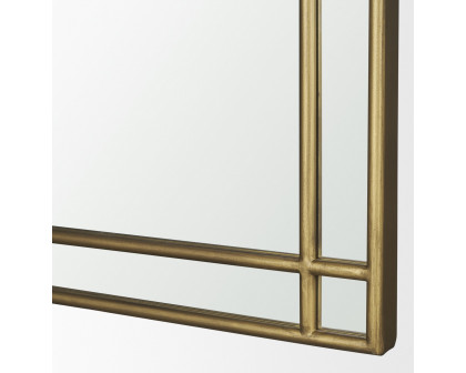 Mercana Tiffany Double Frame Metal Arched Mirror - Gold