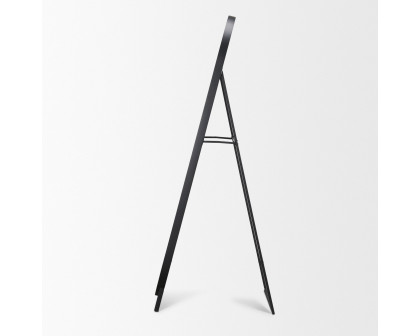 Mercana - Tillie Oblong Matte Black Metal Standing Floor Mirror