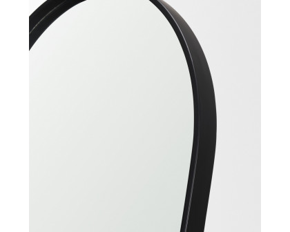 Mercana - Tillie Oblong Matte Black Metal Standing Floor Mirror