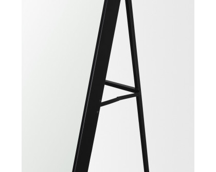 Mercana - Tillie Oblong Matte Black Metal Standing Floor Mirror