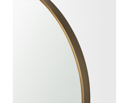 Mercana Tillie Round Wall Mirror with Metal Frame - Gold