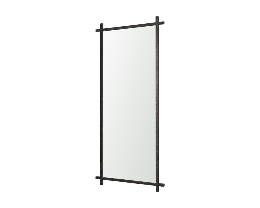 Mercana Tori Metal Cross Frame Wall Mirror - Gunmetal