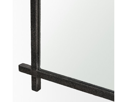 Mercana Tori Metal Cross Frame Wall Mirror - Gunmetal