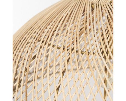 Mercana - Thad 1-Light Natural Woven Rattan Dome Pendant