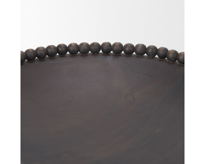 Mercana Wendell Round Bowls with Wood Beads - Dark Brown