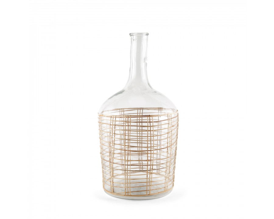 Mercana - Troian Rattan Wrapped Glass Bottle