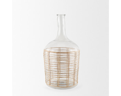 Mercana - Troian Rattan Wrapped Glass Bottle