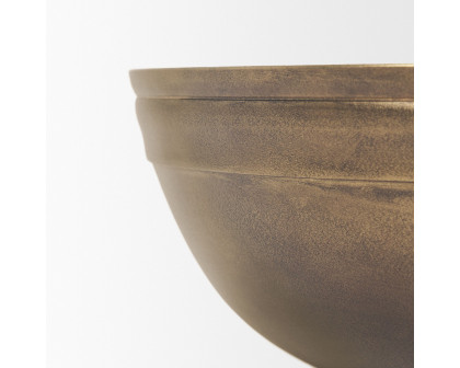 Mercana - Tomiko Decorative Brass Finished Cast Aluminum Round Bowls