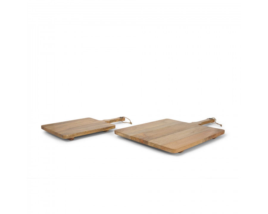 Mercana - Khana Natural Solid Wood Square Serving Boards