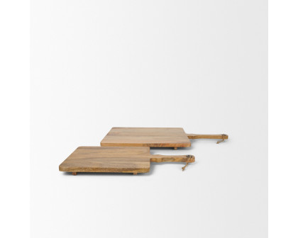 Mercana - Khana Natural Solid Wood Square Serving Boards