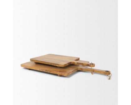 Mercana - Khana Natural Solid Wood Square Serving Boards