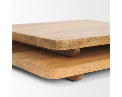 Mercana - Khana Natural Solid Wood Square Serving Boards