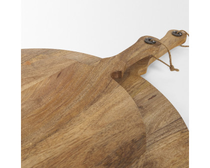 Mercana - Karana Natural Solid Wood Round Serving Boards