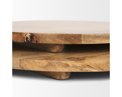 Mercana - Karana Natural Solid Wood Round Serving Boards