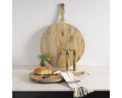 Mercana - Karana Natural Solid Wood Round Serving Boards