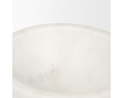 Mercana Katora Premium Solid Marble Bowl - White, Small