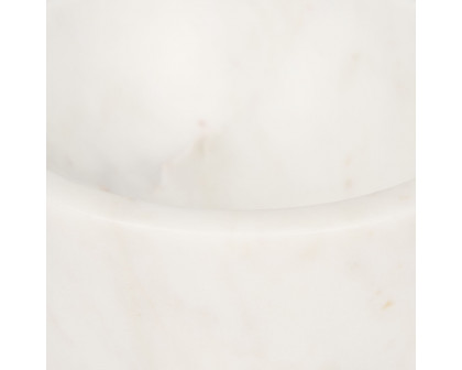 Mercana Katora Premium Solid Marble Bowl - White, Small