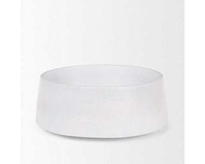 Mercana Kadara Solid Wood Decorative Bowl - White