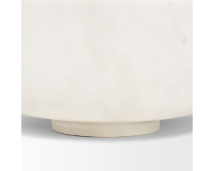 Mercana Katora Premium Solid Marble Bowl - White, Large