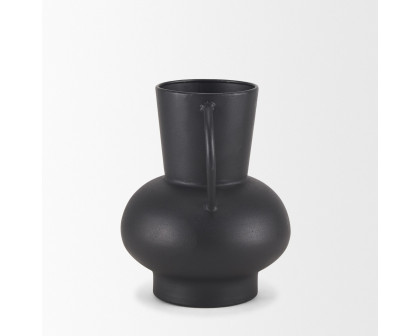 Mercana Tasya Small Metal Vase - Black