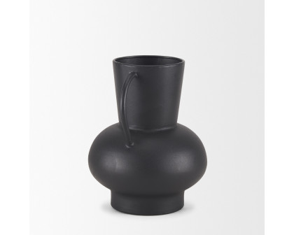 Mercana Tasya Small Metal Vase - Black