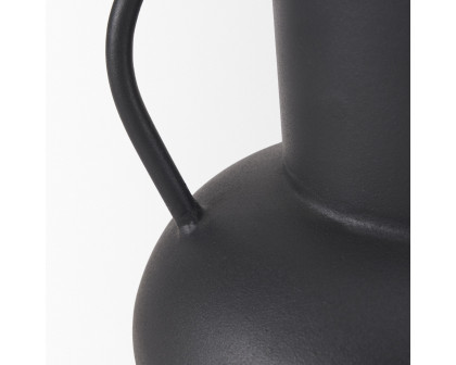 Mercana Tasya Small Metal Vase - Black