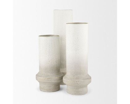 Mercana Tovah Small Textured Vase - White