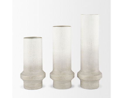 Mercana Tovah Small Textured Vase - White