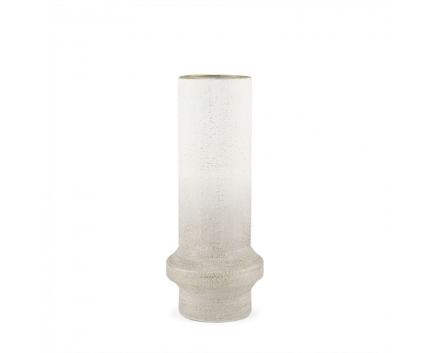 Mercana Tovah Medium Textured Vase - White