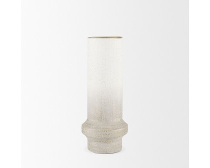 Mercana Tovah Medium Textured Vase - White