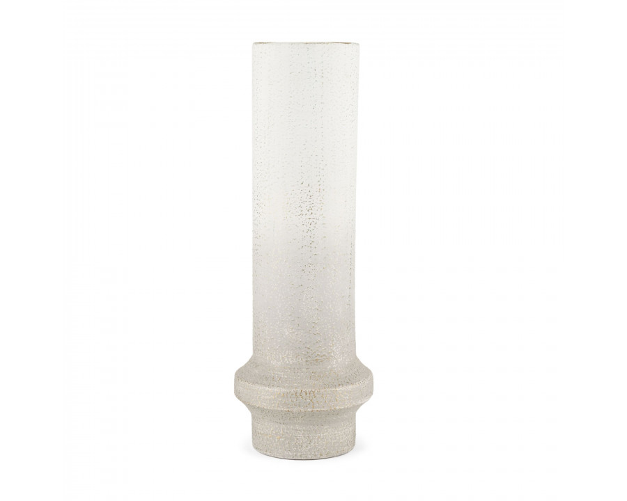 Mercana Tovah Large Textured Vase - White