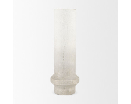 Mercana Tovah Large Textured Vase - White