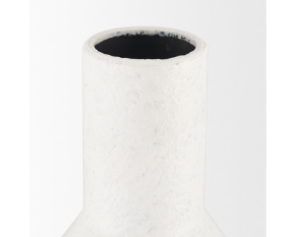 Mercana Townley Small Ombre Metal Vase - White/Black